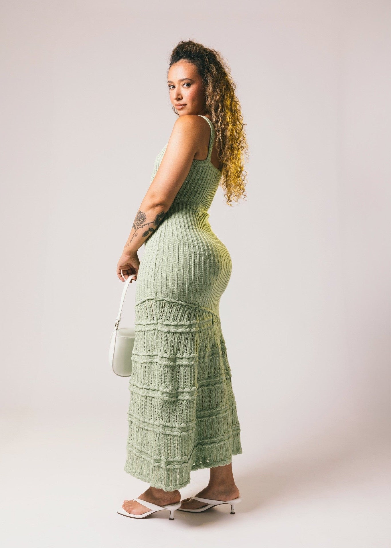 keira knightley in atonement green dress Liskaia Textured Halter Maxi Dress | Soft Green | Womens main image 1