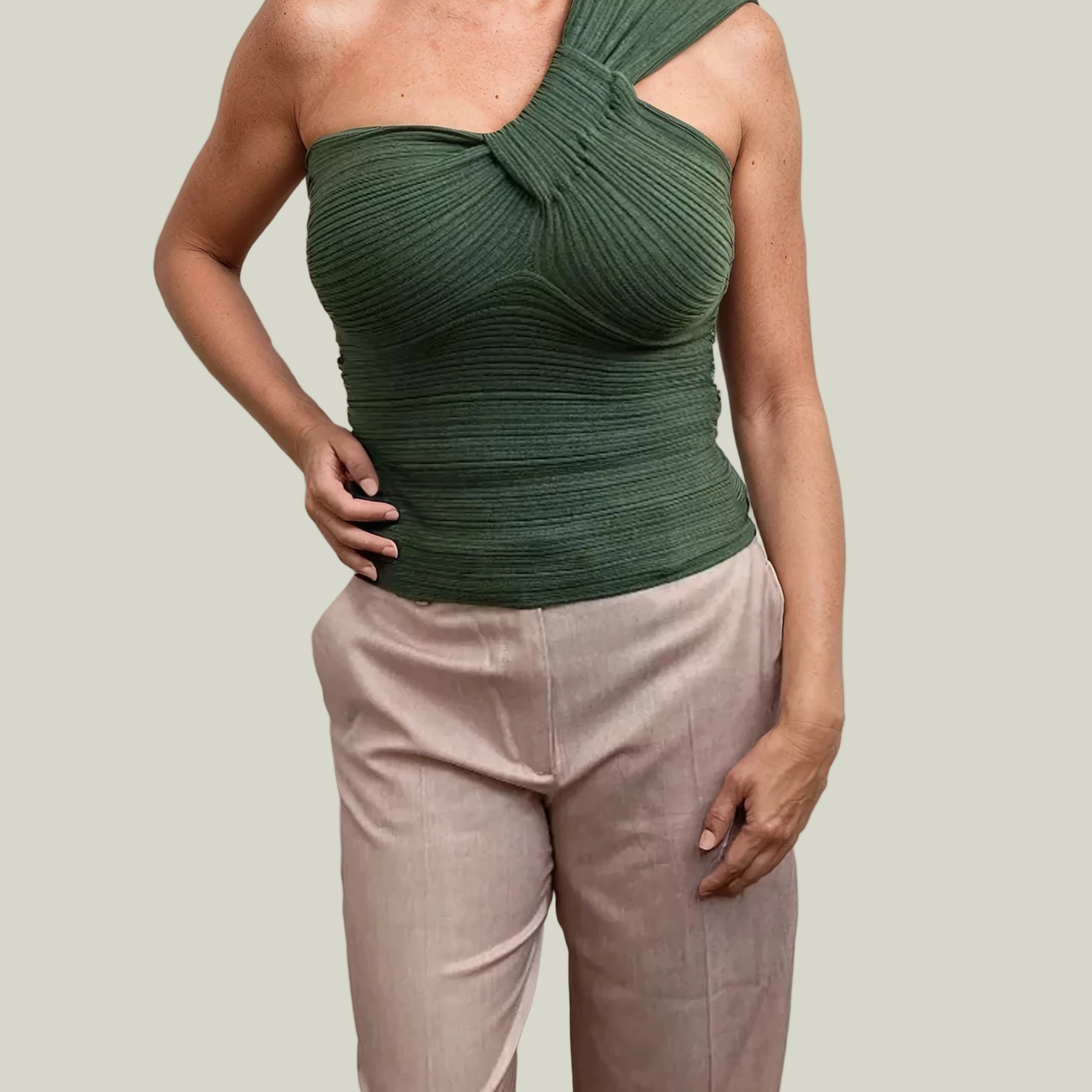One Shoulder Knot Top