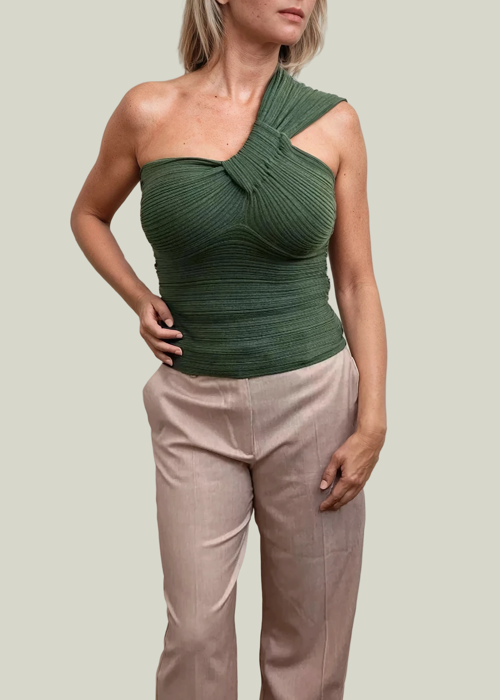 One Shoulder Knot Top