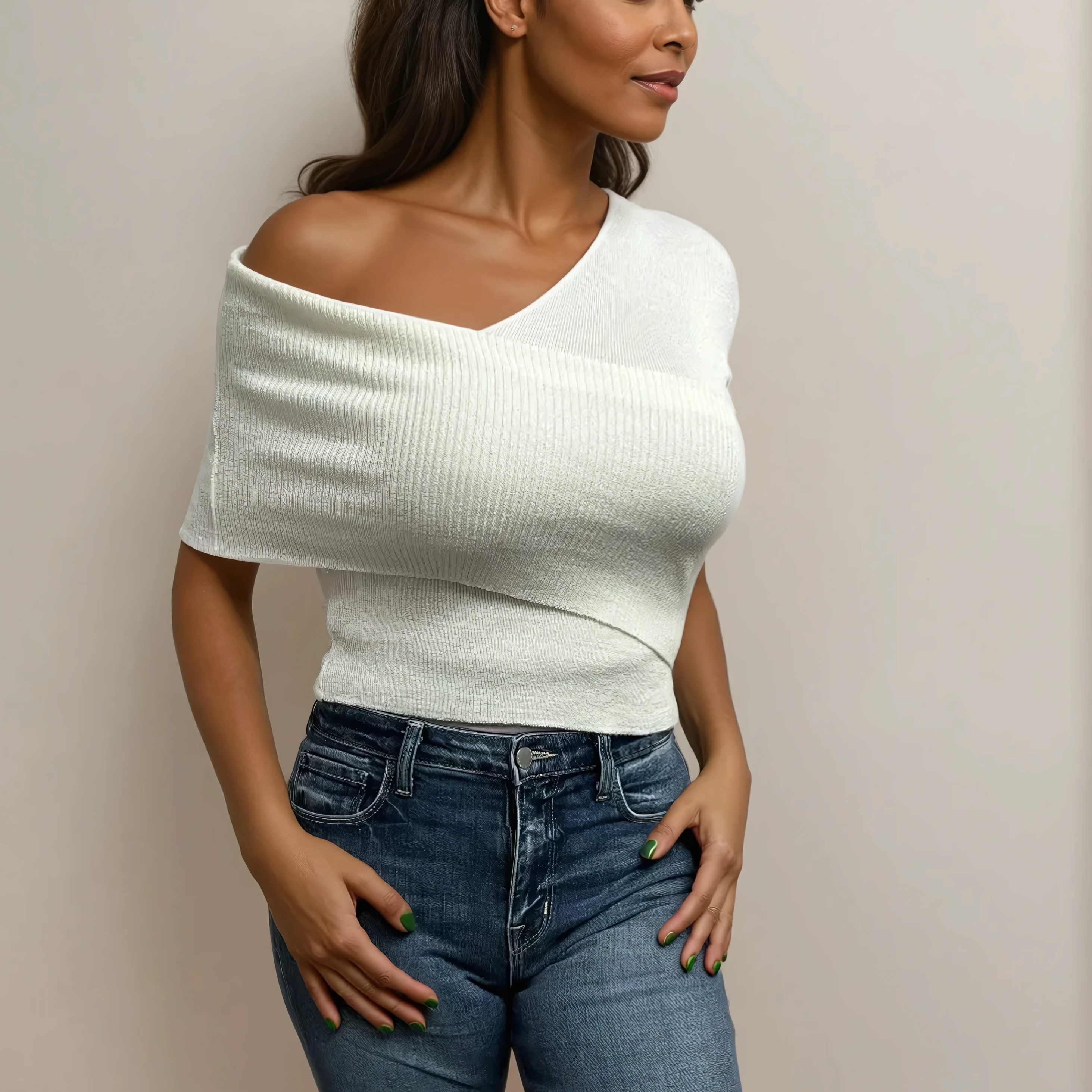 Cross-Shoulder Top