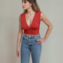 V-Neck Cropped Top