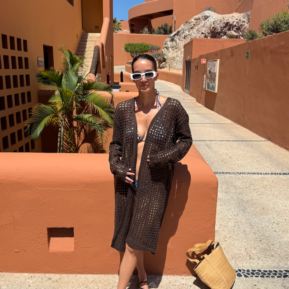 Long Kimono Cover-up, Handcrafted