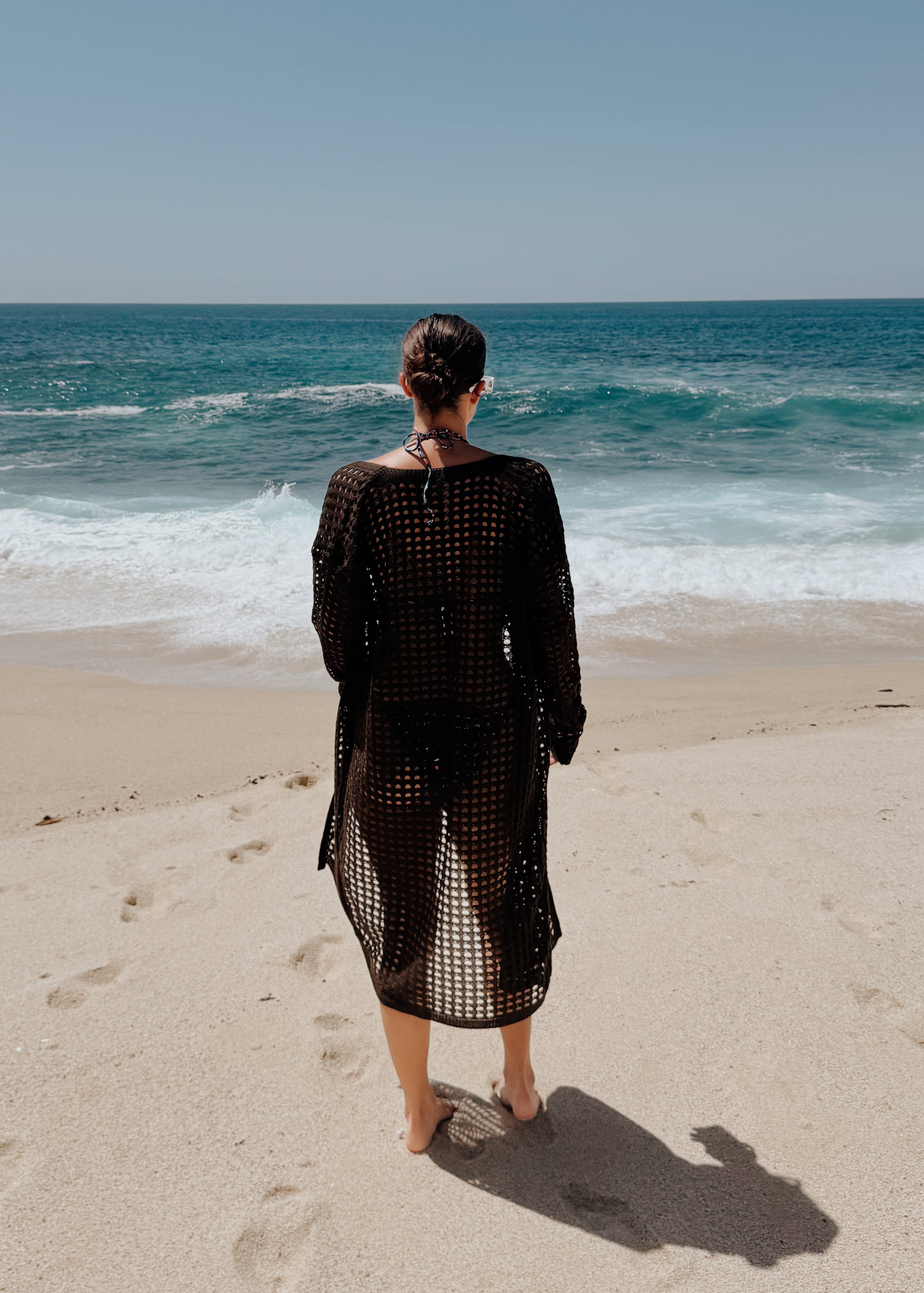 Long Kimono Cover-up, Handcrafted