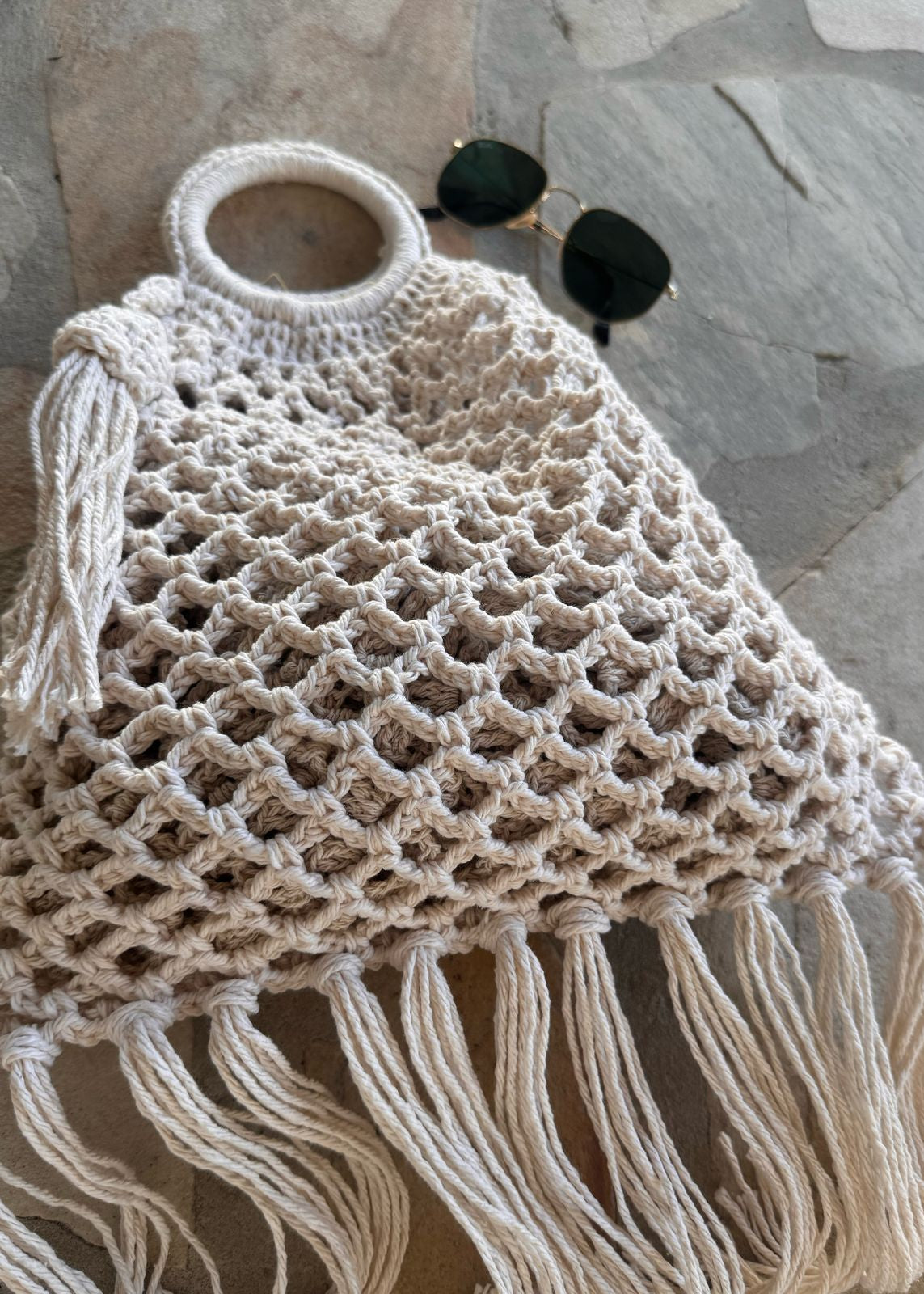 Maui Beach Bag, Handmade Crochet